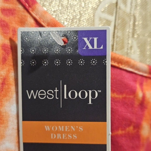 Westloop size XL Vibrant Tie-Dye Sleeveless Dress - Picture 3 of 4